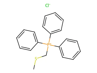 ((Methylthio)methyl)triphenylphosphonium chloride structure