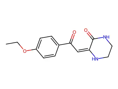 (3E)-3-[2-(4-ethoxyphenyl)-2-oxoethylidene]piperazin-2-one structure