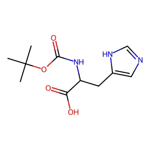 N-(叔丁氧羰基)-L-组氨酸 structure