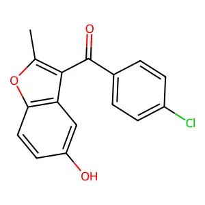 (4-Chlorophenyl)(5-hydroxy-2-methyl-1-benzofuran-3-yl)methanone structure