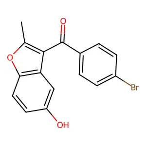 (4-Bromophenyl)(5-hydroxy-2-methyl-1-benzofuran-3-yl)methanone structure