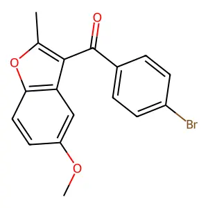(4-Bromophenyl)-(5-methoxy-2-methyl-1-benzofuran-3-yl)methanone structure