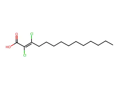 Tetradecenoic acid, dichloro- structure