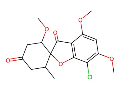 Dihydrogriseofulvin structure
