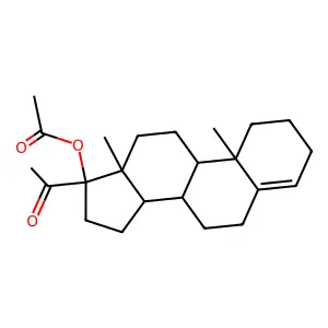 Pregn-4-en-20-one, 17-hydroxy-, acetate structure