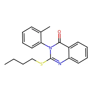 2-Butylsulfanyl-3-(2-methylphenyl)quinazolin-4-one structure