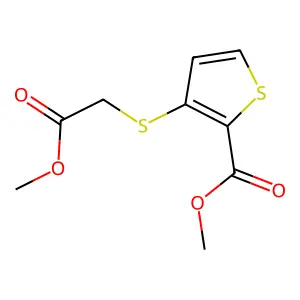 Methyl 3-(2-methoxy-2-oxoethylthio)thiophene-2-carboxylate structure