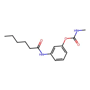 [3-(hexanoylamino)phenyl] N-methylcarbamate structure