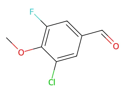 3-Chloro-5-fluoro-4-methoxybenzaldehyde structure