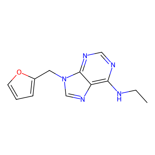 N-ethyl-9-(furan-2-ylmethyl)purin-6-amine structure