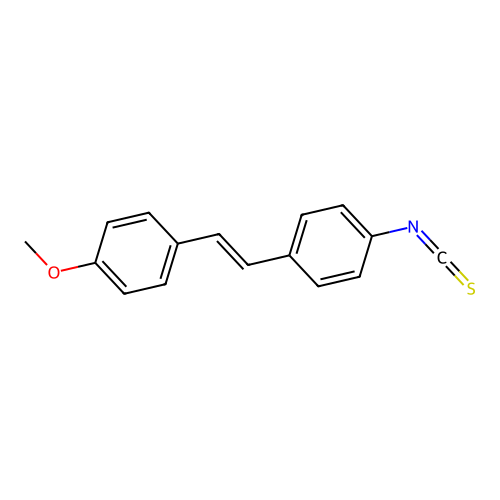 1-isothiocyanato-4-[(E)-2-(4-methoxyphenyl)ethenyl]benzene structure