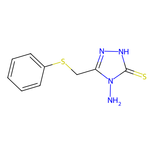 4-amino-5-[(phenylsulfanyl)methyl]-4H-1,2,4-triazole-3-thiol structure