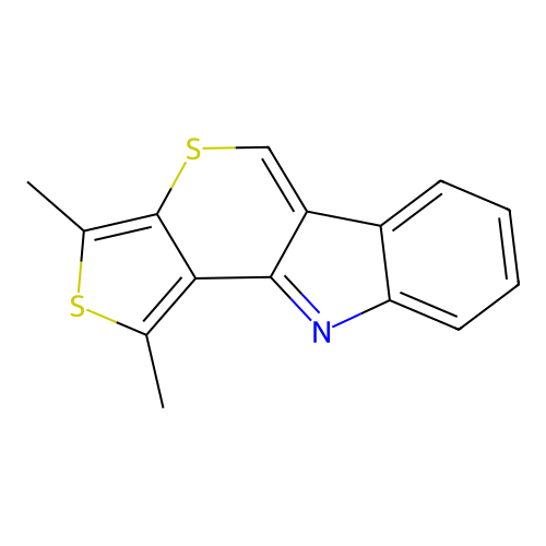 1,3-Dimethylthieno[3',4':5,6]thiopyrano[4,3-b]indole structure