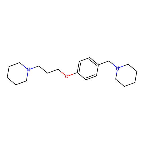 1-(3-(4-(1-Piperidinylmethyl)phenoxy)propyl)piperidine structure