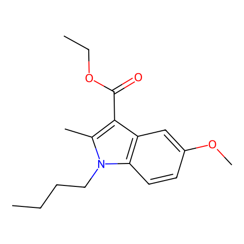 ethyl 1-butyl-5-methoxy-2-methyl-1H-indole-3-carboxylate structure