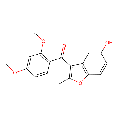 (2,4-Dimethoxyphenyl)(5-hydroxy-2-methyl-1-benzofuran-3-yl)methanone structure