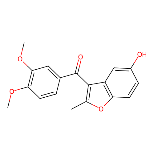 (3,4-Dimethoxyphenyl)(5-hydroxy-2-methyl-1-benzofuran-3-yl)methanone structure