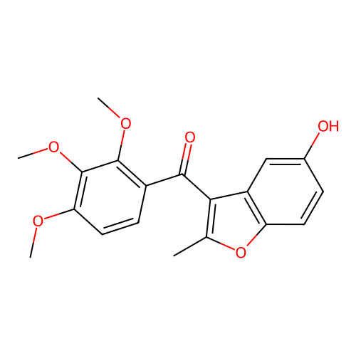 (5-Hydroxy-2-methyl-1-benzofuran-3-yl)(2,3,4-trimethoxyphenyl)methanone structure