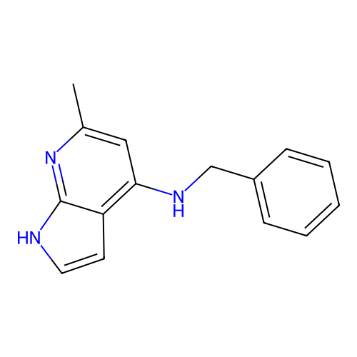6-Methyl-N-(phenylmethyl)-1H-pyrrolo[2,3-b]pyridin-4-amine structure