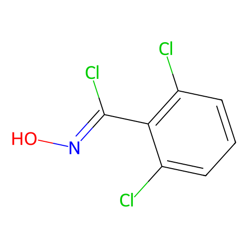 2,6-dichloro-N-hydroxybenzenecarboximidoyl chloride structure