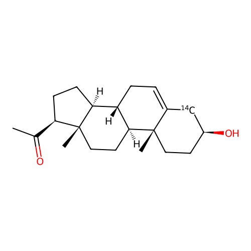 Pregnenolone-4-(14)C structure