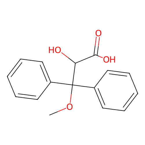 2-Hydroxy-3-methoxy-3,3-diphenylpropanoic acid structure