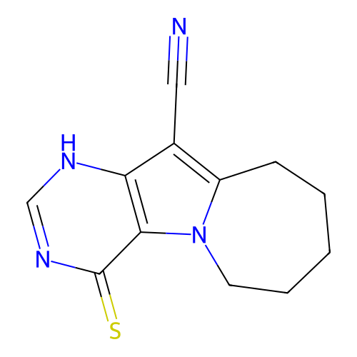4-sulfanylidene-1,6,7,8,9,10-hexahydropyrimido[3,4]pyrrolo[3,5-a]azepine-11-carbonitrile structure