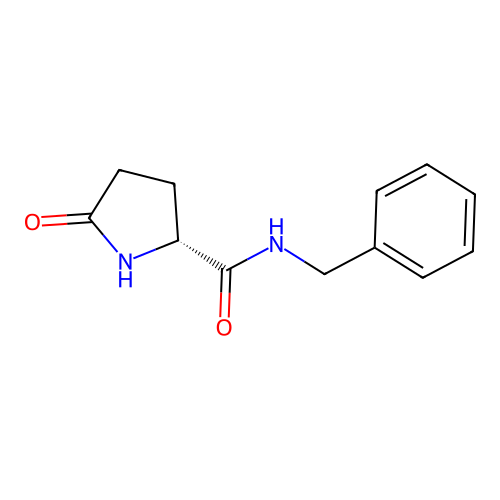 N-benzyl-5-oxo-D-prolinamide structure