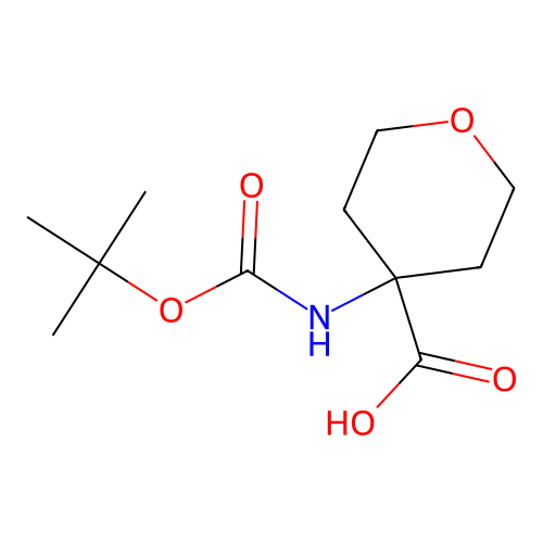 4-(Boc-amino)tetrahydropyran-4-carboxylic acid structure
