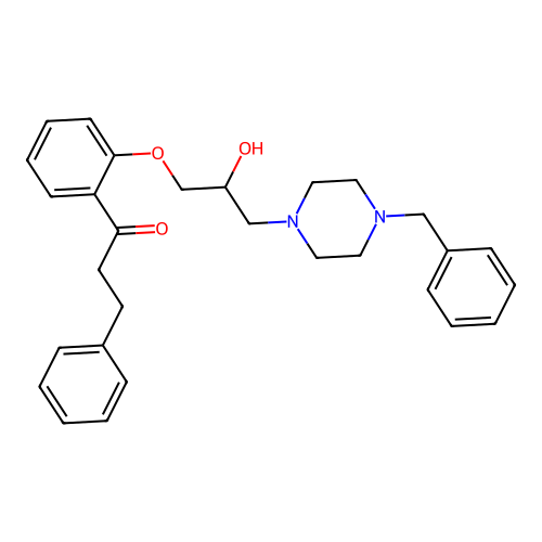 1-(2-(3-(4-Benzylpiperazin-1-yl)-2-hydroxypropoxy)phenyl)-3-phenylpropan-1-one structure