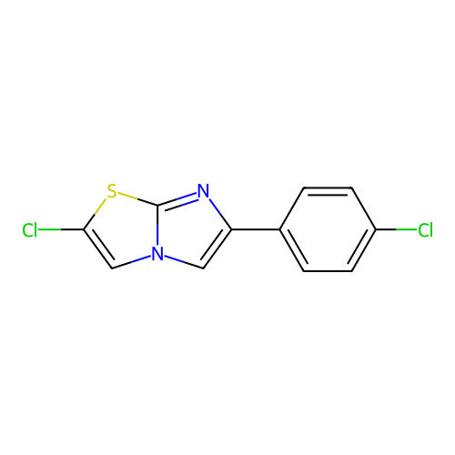 2-Chloro-6-(4-chlorophenyl)imidazo[2,1-b]thiazole structure