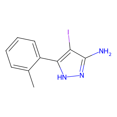 4-Iodo-5-(o-tolyl)-1H-pyrazol-3-amine structure