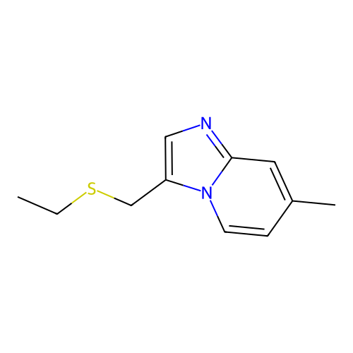 3-Ethylsulfanylmethyl-7-methyl-imidazo[1,2-a]pyridine structure