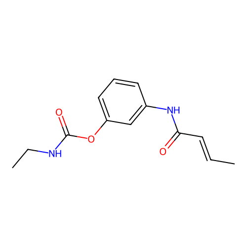 [3-[[(E)-but-2-enoyl]amino]phenyl] N-ethylcarbamate structure