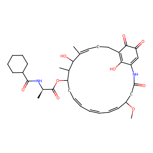 N-(Cyclohexylcarbonyl)-D-alanine 11-ester with 19-hydroxyansatrienol A (all-xi)- structure