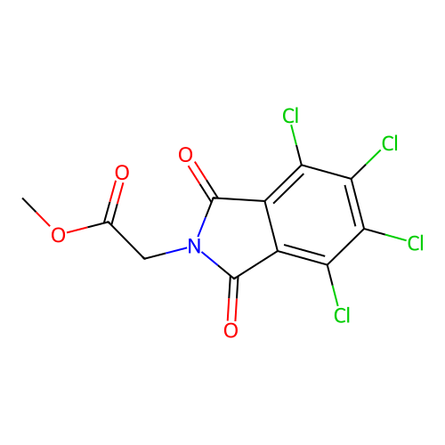 methyl (4,5,6,7-tetrachloro-1,3-dioxo-1,3-dihydro-2H-isoindol-2-yl)acetate structure