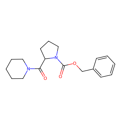 Benzyl 2-(piperidine-1-carbonyl)pyrrolidine-1-carboxylate structure