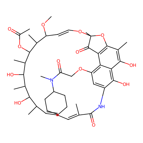 Rifamycin B cyclohexylmethylamide structure