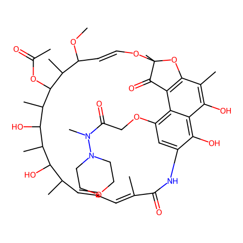 Rifamycin B methylmorpholinylamide structure