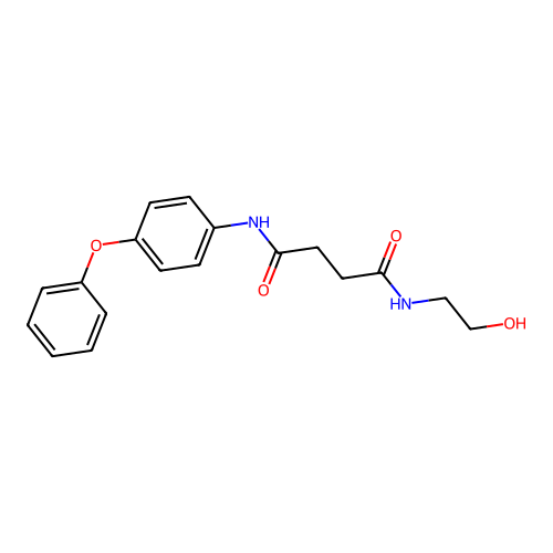 N-(2-hydroxyethyl)-N'-(4-phenoxyphenyl)butanediamide structure