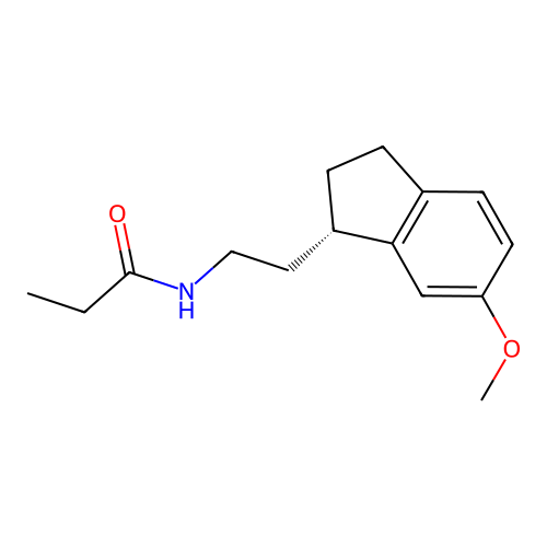 (S)-N-[2-(2,3-Dihydro-6-methoxy-1H-inden-1-YL)ethyl]propanamide structure
