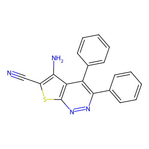 5-Amino-3,4-diphenylthieno[2,3-c]pyridazine-6-carbonitrile structure