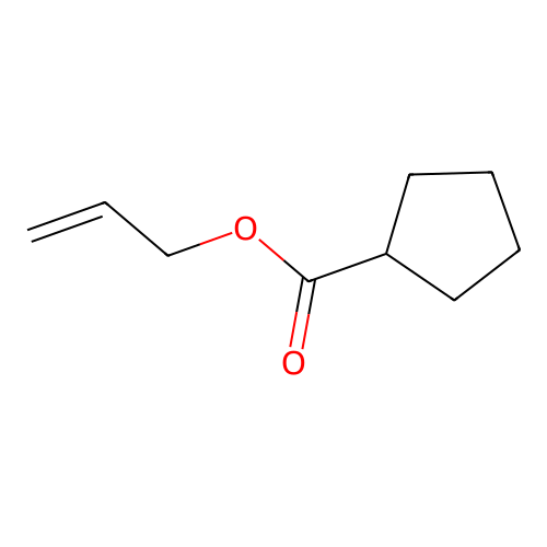 Cyclopentanecarboxylic acid, allyl ester structure