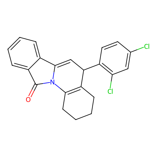 5-(2,4-dichlorophenyl)-1,3,4,5-tetrahydroisoindolo[2,1-a]quinolin-11(2H)-one structure