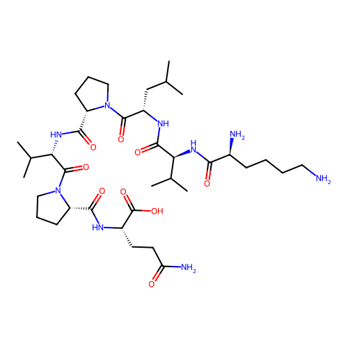 Lys-Val-Leu-Pro-Val-Pro-Gln structure