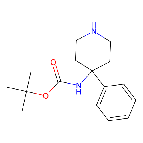 tert-butyl N-(4-phenylpiperidin-4-yl)carbamate structure