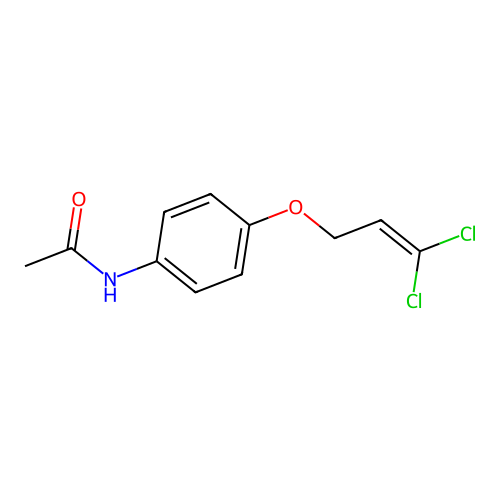 N-[4-(3,3-dichloroprop-2-enoxy)phenyl]acetamide structure