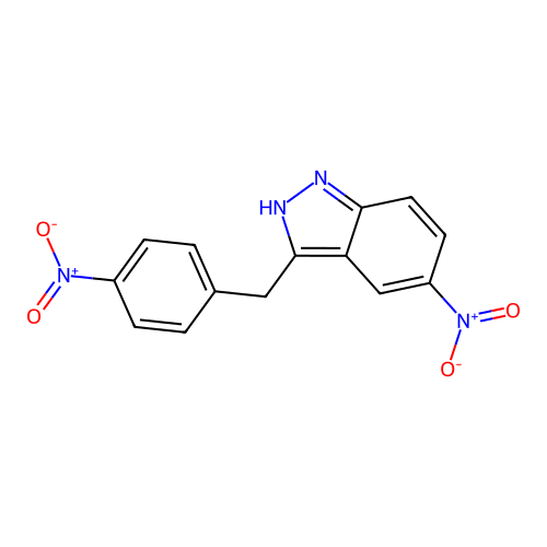 5-nitro-3-[(4-nitrophenyl)methyl]-2H-indazole structure