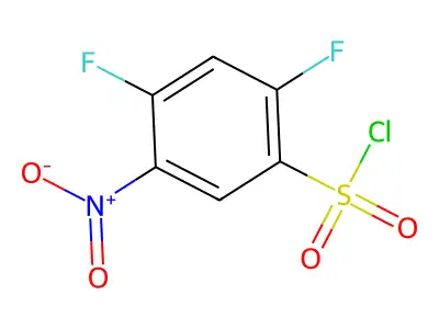 2,4-Difluoro-5-nitrobenzene-1-sulfonyl chloride structure