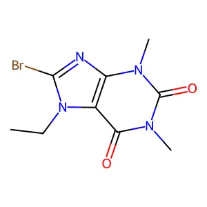 8-bromo-7-ethyl-1,3-dimethyl-2,3,6,7-tetrahydro-1H-purine-2,6-dione structure